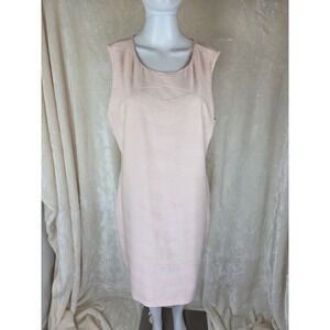 Tommy Hilfiger Pink Textured Chevron Sleeveless Sheath Dress Size 16